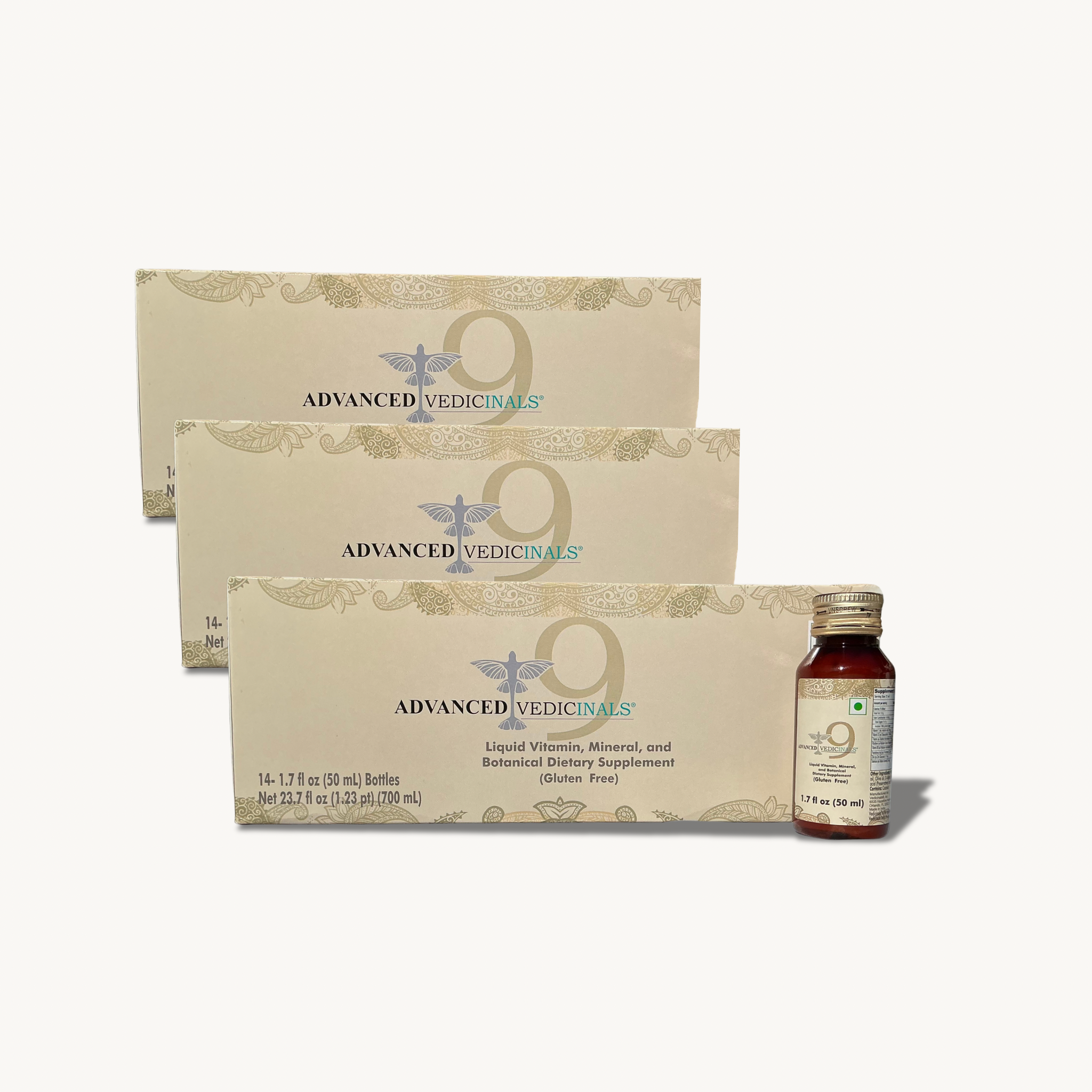Vedicinals®9 Advanced — 3-Box Pack (84 Liquid Bottles)