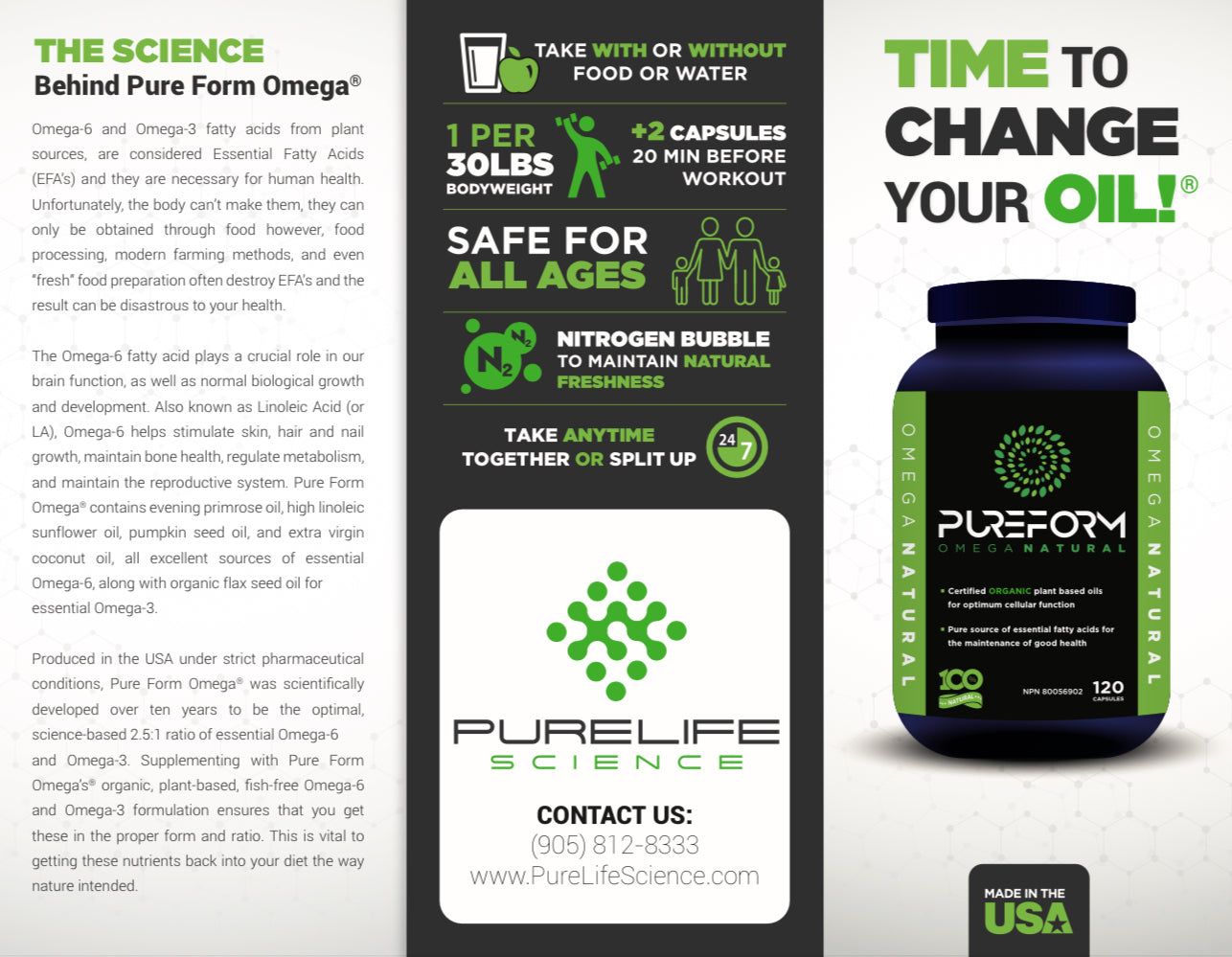 PureForm Omega 3-6-9 - Balance Inflammation | Boost Vitality - 120 Caps