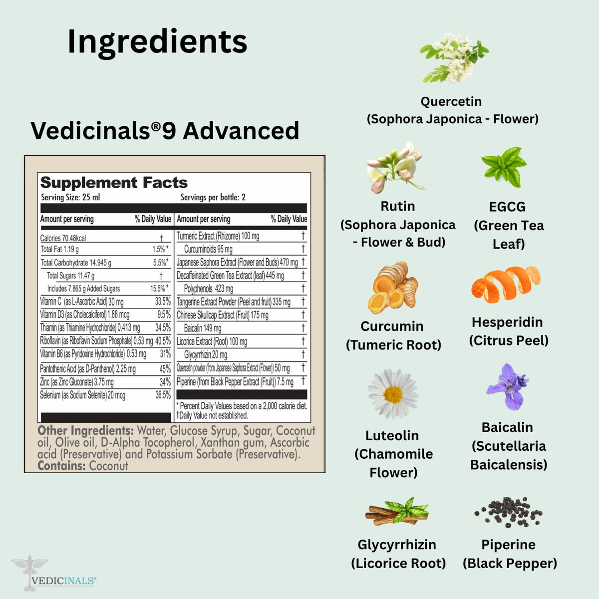 Vedicinals®9 Advanced - 14 Liquid Bottles